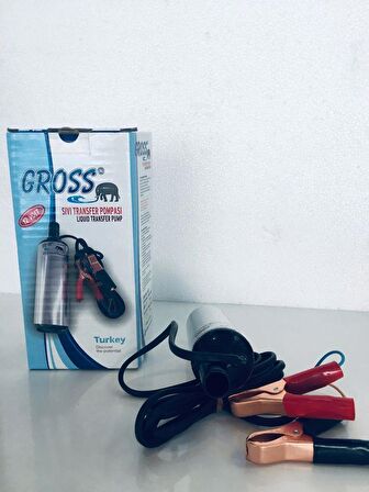 Gross 24 Volt Dalgıç Pompa Ø 40 Sıvı Aktarım Mazot Transfer Pompası Alüminyum