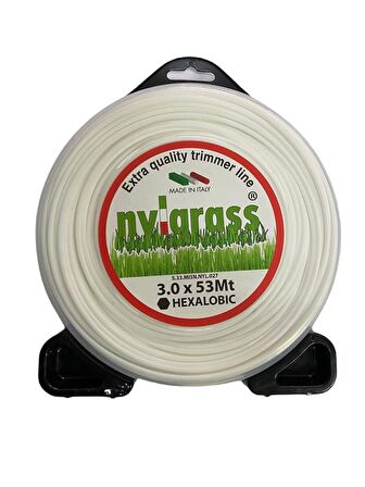 Nylgrass Motorlu Tırpan Misinası 3.0 mm 6 Köşe 53 Mt