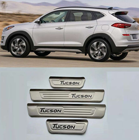 Hyundai Tucson Uyumlu 2015 2020 Dış Kapı Eşiği Krom