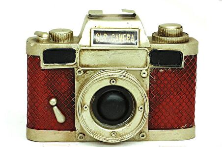 Dekoratif Metal Fotoğraf Makinesi Obje Biblo Vintage Hediyelik