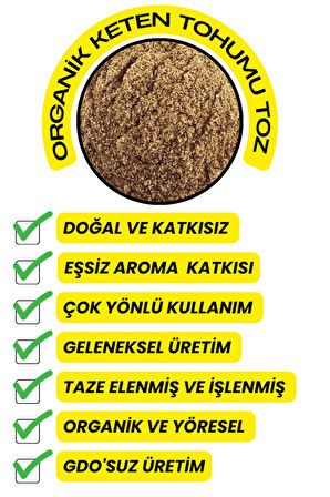 Toz Keten Tohumu Taze Öğütülmüş 500GR