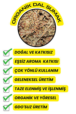 Organik Çöplü Dal Sumak 250GR