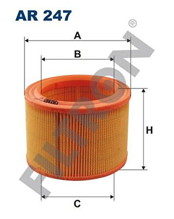 Filtron AR247 Hava Filtresi Partner Berlingo P306 Xsara XUD9 DW8 P205 P309 XUD7T Kısa Tip 1444.F5