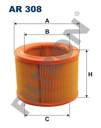 Filtron AR308 Hava Filtresi Partner Berlingo P306 Xsara XUD9 DW8 P205 P309 XUD7T Kısa Tip 1444.VF