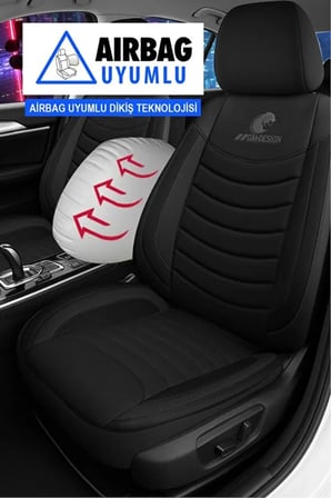 Ford Focus 1.6i Collection 5 Kapı Ov (100) 2008 PANTHER Serisi UYUMLU KETEN OTO KOLTUK KILIFI SİYAH