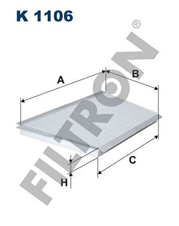Filtron K1106 Polen Filtresi W203 02-07 Cl203 02-08 S203 01-07 C209 02-09 A209 02-9 2038300118