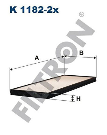 Filtron K1182-2X Polen Filtresi Çiftli Accent Admira Getz 1.5 CRDI 03 05 3 Silindir 976171C001