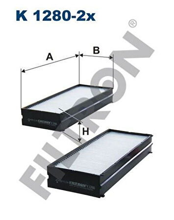 Filtron K1280-2X Polen Filtresi Santa Fe 04 06 Sonata 01 05 Trajet 03- 976193D200