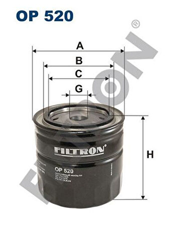 Filtron OP520 Yağ Filtresi Tofaş Murat 131 Doğan Şahin Kartal 1.5 MRMOEM-1085553