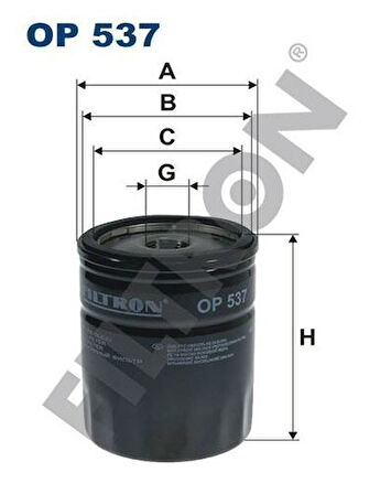 Filtron OP537 Yağ Filtresi Corolla 1.3 Karbüratörlü 1988 1996 2E Motor 46805831