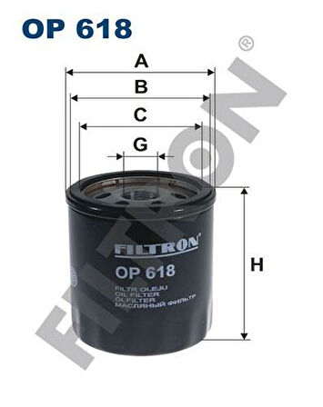Filtron OP618 Yağ Filtresi Toyota Corolla 1.4 D4D 2004-2010 Auris 1.4 D4D 2007-2010 HiIux Vigo 2006- 90915YZZJ3