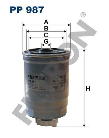 Filtron PP987 Yakıt Filtresi Saab 9.3 1.9D 12762671