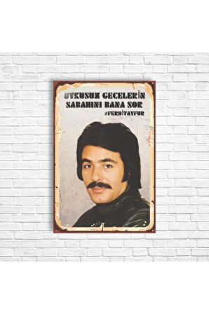 Ferdi Tayfur Retro Ahşap Poster