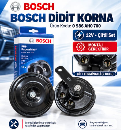 Chevrolet Kalos (2004-2006) Uyumlu Didit Korna Seti 12V Çift Terminalli 0986AH0700