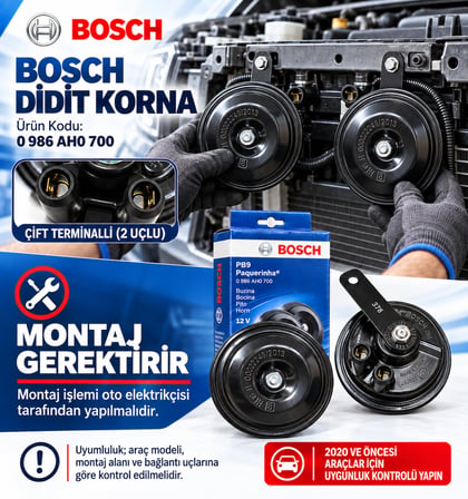 Hyundai Grandeur (2003-2003) Uyumlu Didit Korna Seti 12V Çift Terminalli 0986AH0700