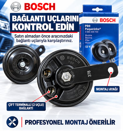 Hyundai Santa Fe (2004-2005) Uyumlu Didit Korna Seti 12V Çift Terminalli 0986AH0700