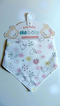 ÇİFT KATLI ÇITÇIT KAPAMALI %100 PAMUK BEBEK FULAR ÖNLÜK