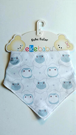 ÇİFT KATLI ÇITÇIT KAPAMALI %100 PAMUK BEBEK FULAR ÖNLÜK