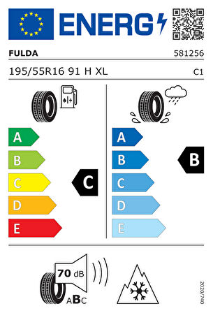 Fulda 195/55R16 91H XL MultiControl M+S 3PMSF ( Yıl: 2024 )