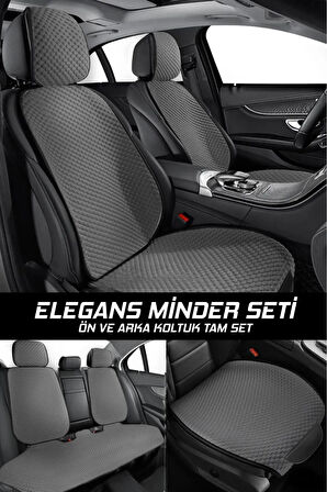Kia Stonic UYUMLU  Cepli Terletmez Oto  Minderi Kılıfı Ön Arka Tam Set Sırtlı Başlıklı FÜME