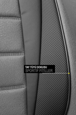 Peugeot 208 I (facelift 2015) 1.6 Bluehdi (100 Hp) 2017 UYUMLU  Tay Tüyü Oto Koltuk Kılıfı füme