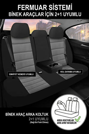 Volkswagen Amarok Double Cab 2.0 Tdı (140 Hp) Bmt 2015 UYUMLU  Tay Tüyü Oto Koltuk Kılıfı füme