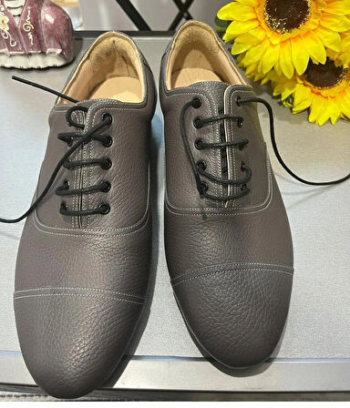 GRİ FÜME DERİ ERKEK TANGO VE DANS AYAKKABISI