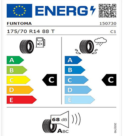 Funtoma 175/70 R14 TL 88T REINF. ROADFUN Yaz Lastiği (Üretim Tarihi:2025)