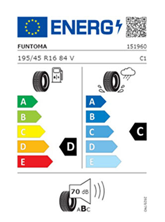 Funtoma 195/45 R16 TL 84V REINF. ROADFUN SPORT Yaz Lastiği (Üretim Tarihi:2025)