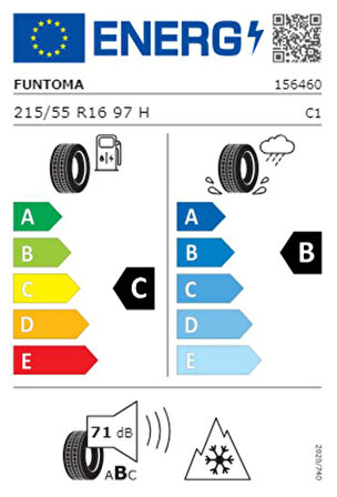 Funtoma215/55 R16 TL 97H REINF. ROADFUN WINTER Kış Lastiği (Üretim Tarihi:2024) 