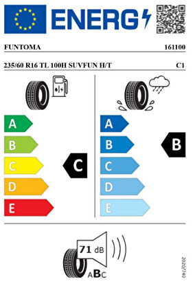 Funtoma 235/60 R16 TL 100H SUVFUN H/T SUV Yaz Lastiği (Üretim Tarihi:2024)