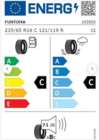 Funtoma 235/65 R16 C TL 121/119R 12PR VANFUN Kamyonet Yaz Lastiği (Üretim Tarihi:2025)