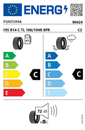 Funtoma 195 R14 C TL 106/104R 8PR VANFUN WINTER Kamyonet Kış Lastiği (Üretim Tarihi:2025)
