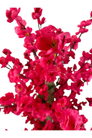 Fuşya Bahar Dalı 140 Cm Yapay Ağaç 20x20 Metal Saksı