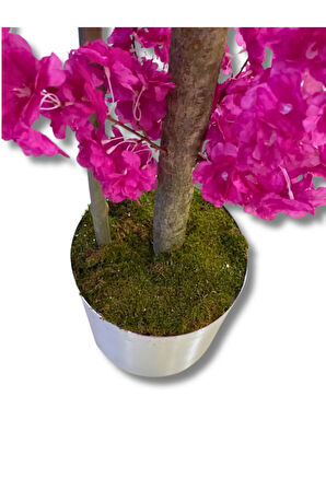 Fuşya Bahar Dalı 160 Cm Yapay Ağaç 25x25 Metal Saksı