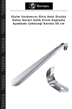 Giyim Yardımcısı Giriş Holü Ürçütü Salon Gereci Çelik Krom Kaplama Ayakkabı Çekeceği Kerata 50 cm