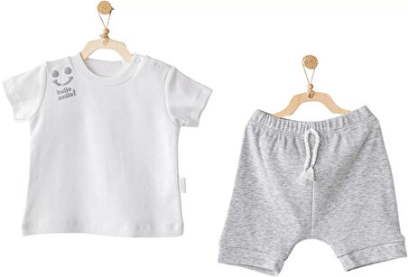 2'li Basic Bebe Takım Grey Melange