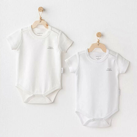 Short Sleeve 2'li Basic Body Ekru