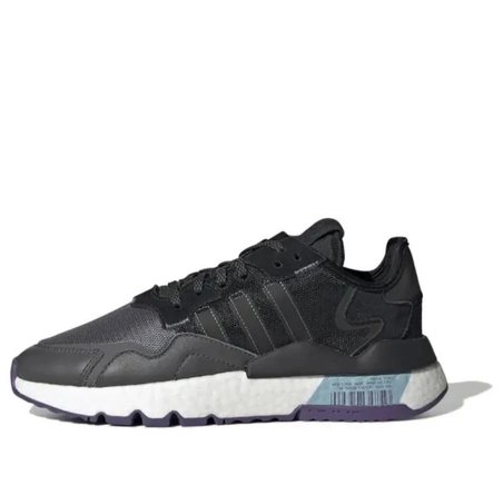 Adidas FV4135 Nite Jogger Erkek Sneaker Ayakkabı Siyah Bağcıklı Kauçuk Taban 40 Numara