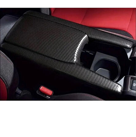 Honda Civic Fc5 Fk7 2016-2021 Uyumlu Kol Dayama Üst Kaplaması Karbon Desenli 3 Parça