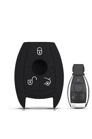 Mercedes Cls Cla Amg C180 E200 W204 Silikon Anahtar Koruma Kılıfı 3 Tuşlu Model 2.resime Bakınız