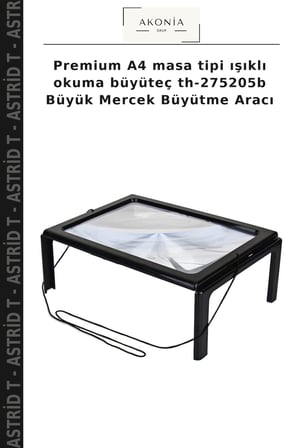 Premium A4 masa tipi ışıklı okuma büyüteç th-275205b Büyük Mercek Büyütme Aracı