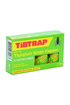 Delux Serisi Bütçe Dostu Etkili Rulo İş Yeri Önlemi Tibtrap Yapışkan Sinek Kapanı 4'lü
