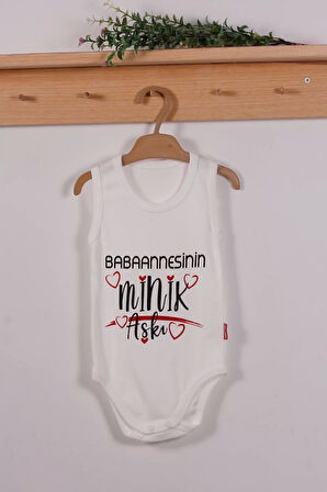 Babannesinin Minik Aşkı Desenli Askılı Unisex Body