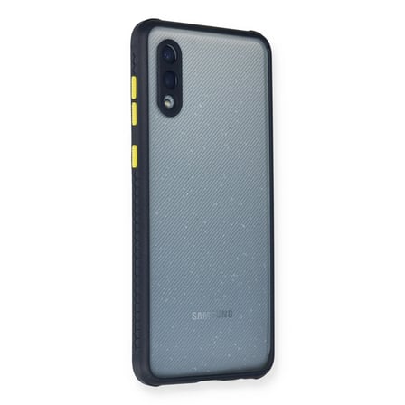 Samsung Galaxy A02 Kılıf Miami Şeffaf Silikon - Lacivert