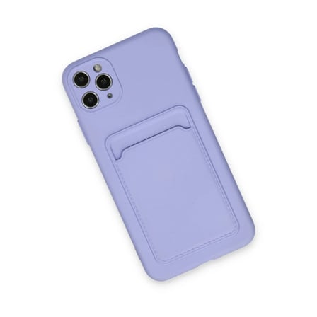 Apple iPhone 11 Pro Max Kılıf Kelvin Kartvizitli Silikon - Lila