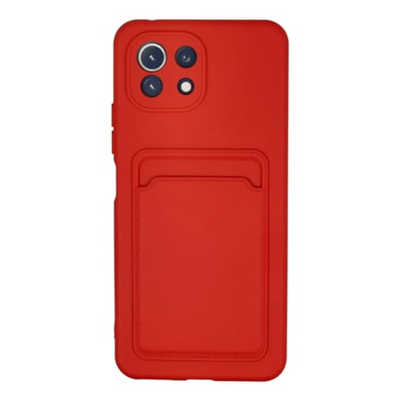 Xiaomi Mi 11 Kılıf Kelvin Kartvizitli Silikon - Kırmızı