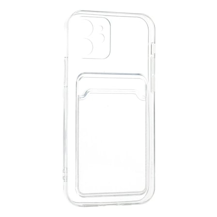 Apple iPhone 12 Kılıf Kart Şeffaf Silikon - Şeffaf