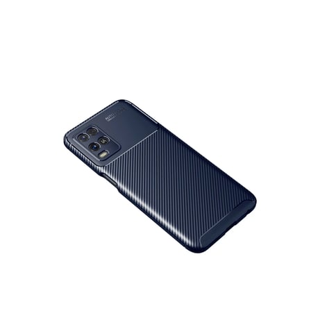 Oppo A54 4G Kılıf Auto Focus Karbon Kapak - Lacivert