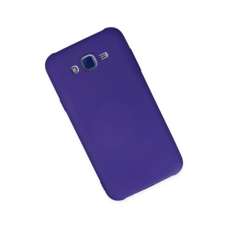 Samsung Galaxy J7 Kılıf Nano içi Kadife Silikon - Mor